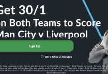 BetVictor Man City vs Liverpool Offer
