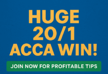 Acca Lovers 20:1 win
