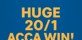 Acca Lovers 20:1 win