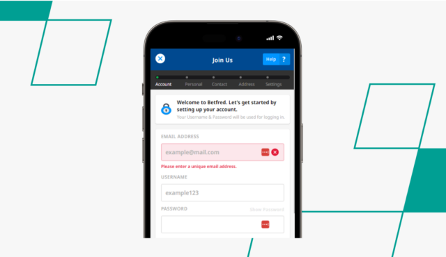Betfred registration form