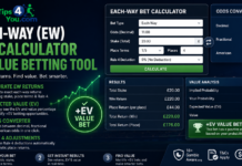 Each-Way (EW) Bet Calculator & Value Betting Tool Each Way Bet Calculator