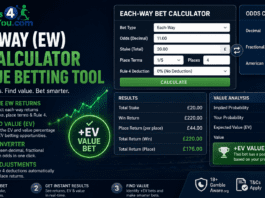 Each Way Bet Calculator