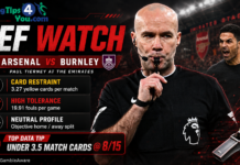 Paul Tierney Referee Stats: Disciplinary Record for Arsenal vs Burnley Paul Tierney