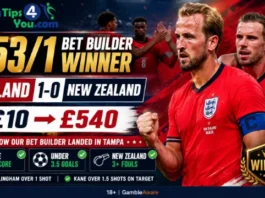 England 1-0 New Zealand: How Our 53/1 Bet Builder Landed in Tampa BettingTips4You.com | Free Football Betting Tips & Predictions
