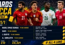 Cards Accumulator Tips — Today’s 631/1 World Cup To Be Carded MEGA Acca Monday Cards Acca