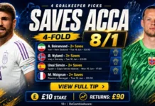 Saves Accumulator Tips — Today’s 8/1 Goalkeeper Saves Acca Tips Saves Acca Monday