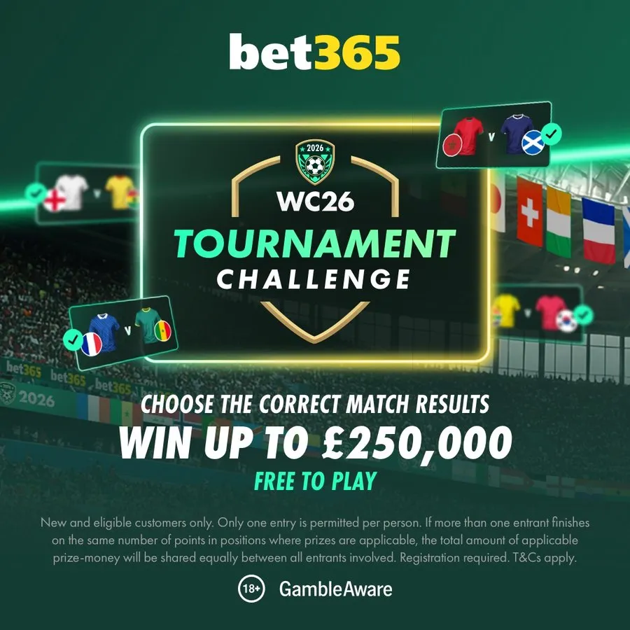 bet365 WC26 Tournament Challenge - Win up to £250,000 Free to Play