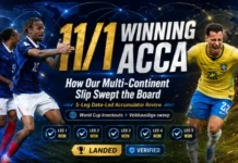 11/1 Data-Led Acca Winner: How Our Multi-Continent Slip Swept the Board Acca Winner 11