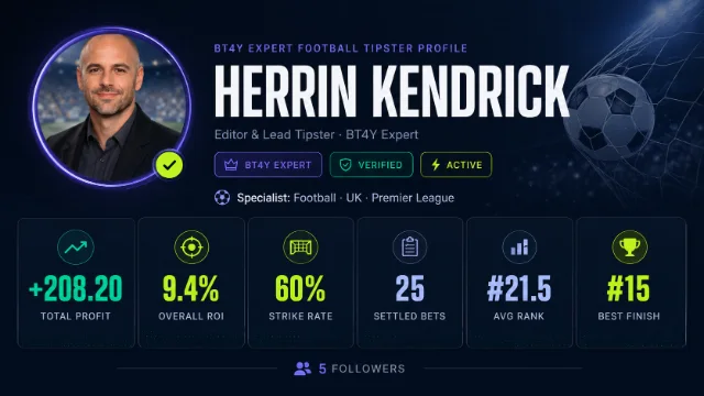 Herrin Kendrick — BT4Y Expert Football Tipster Profile