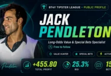 Jack Pendleton — BT4Y Tipster League Profile Jack Pendleton
