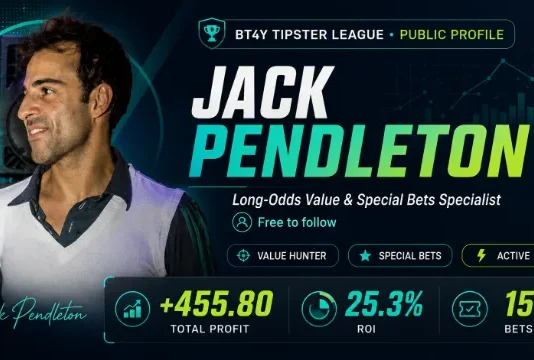 Jack Pendleton — BT4Y Tipster League Profile Jack Pendleton
